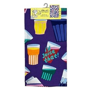 Blue Q “I’d Juice That!” Cotton Dish Towel NWT